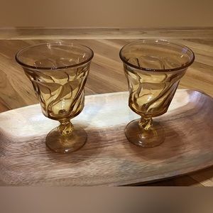 Vintage Fostoria Amber Stemware